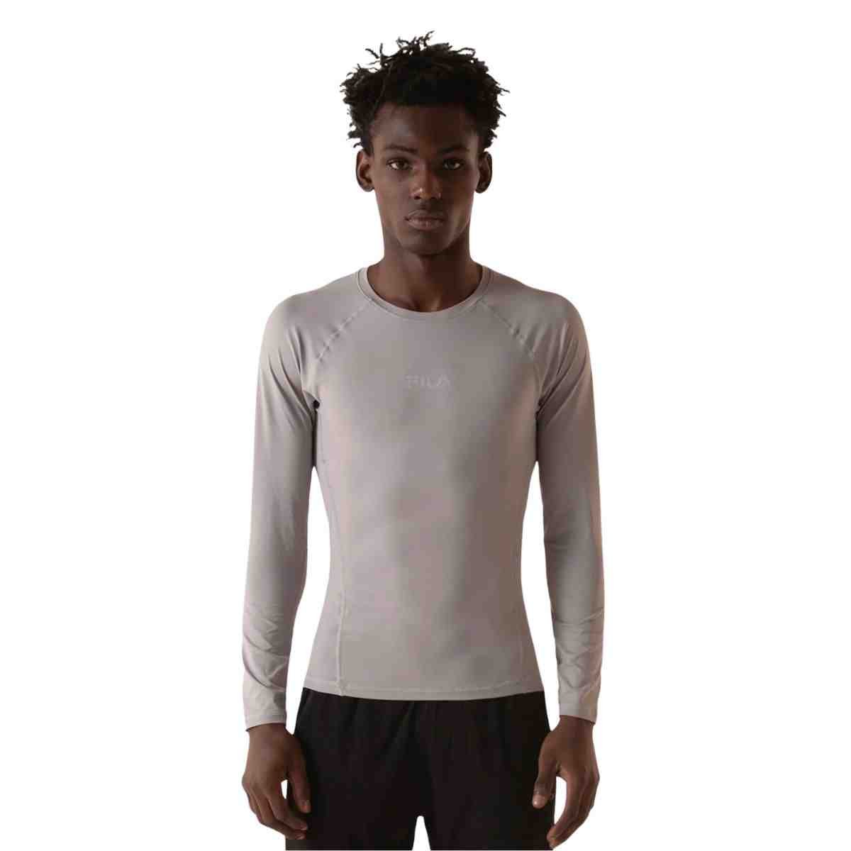 Camiseta Masculina Manga Longa Fila Performa Eco Cinza