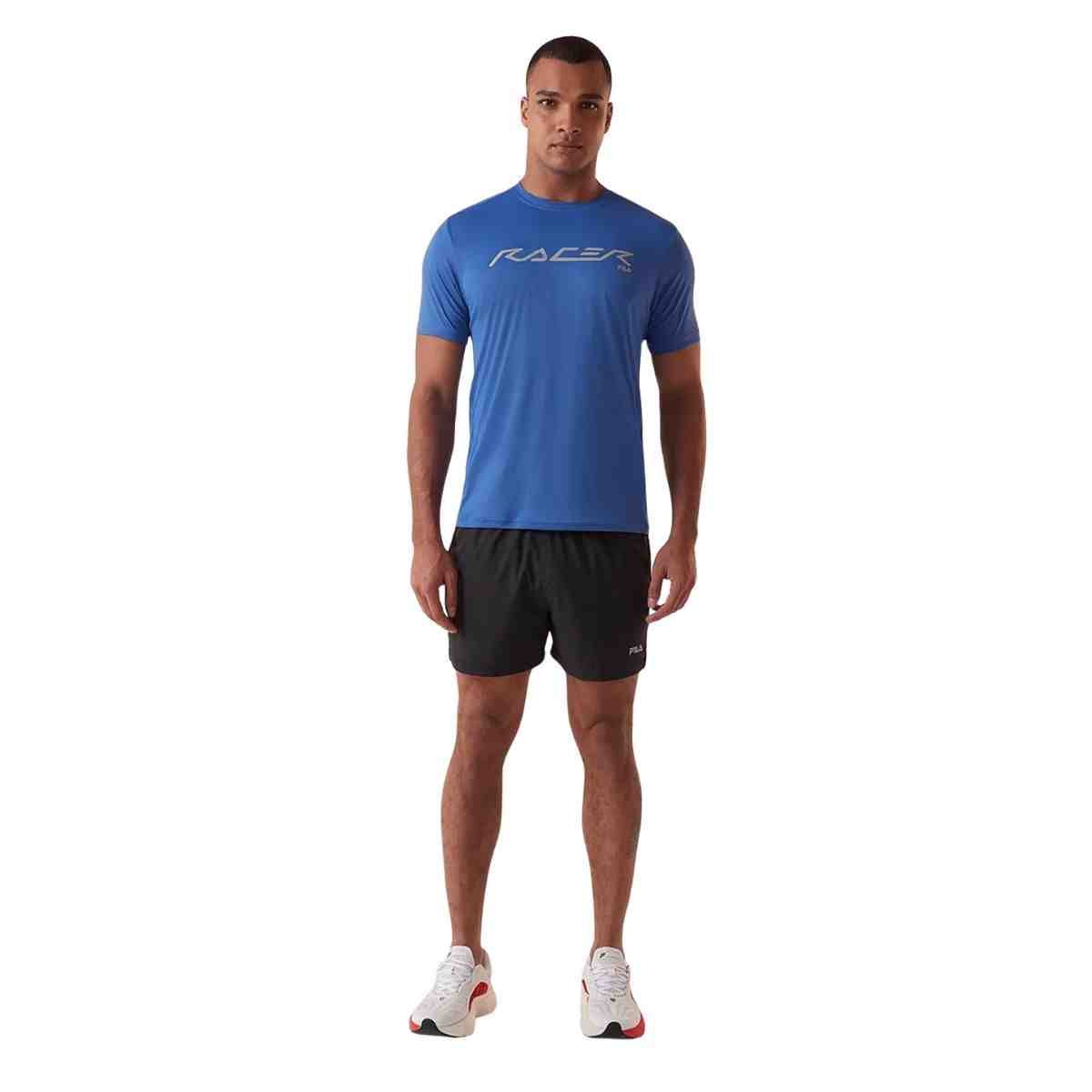 Camiseta Masculina Fila Reflective Core Run Azul Azul 2
