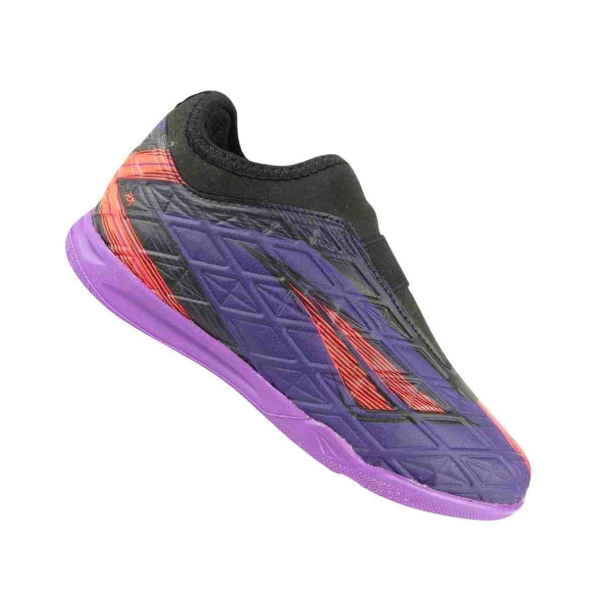 Chuteira Indoor Infantil Penalty Rx Lock Elástico Kids Roxa Multicores 6