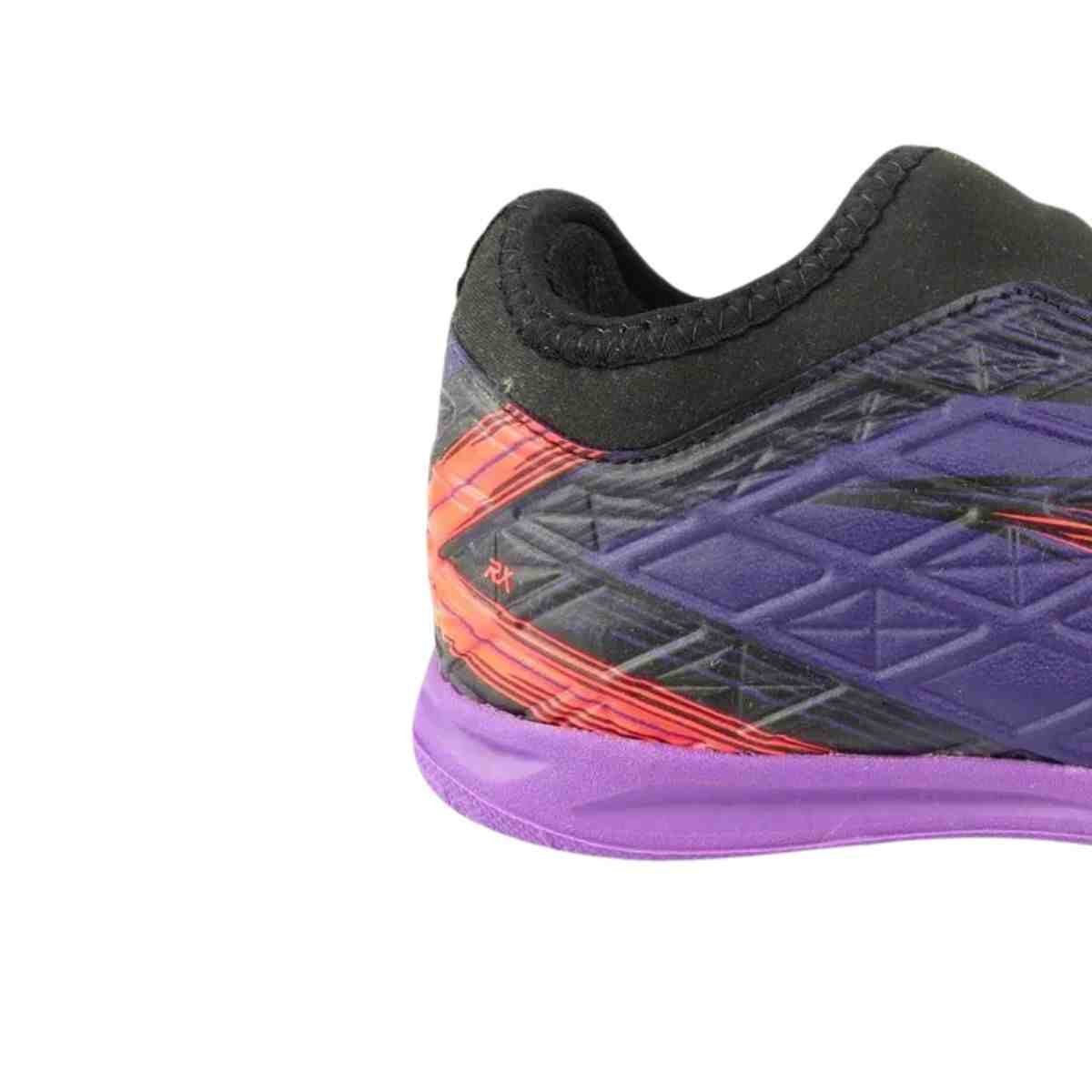 Chuteira Indoor Infantil Penalty Rx Lock Elástico Kids Roxa Multicores 7