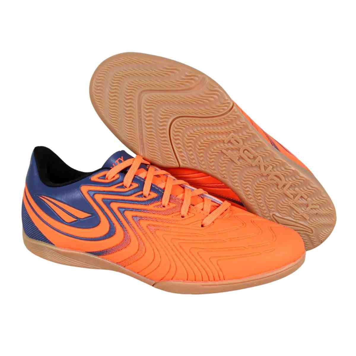 Chuteira Indoor Masculina Penalty Bravo Y-4 Laranja Laranja 7