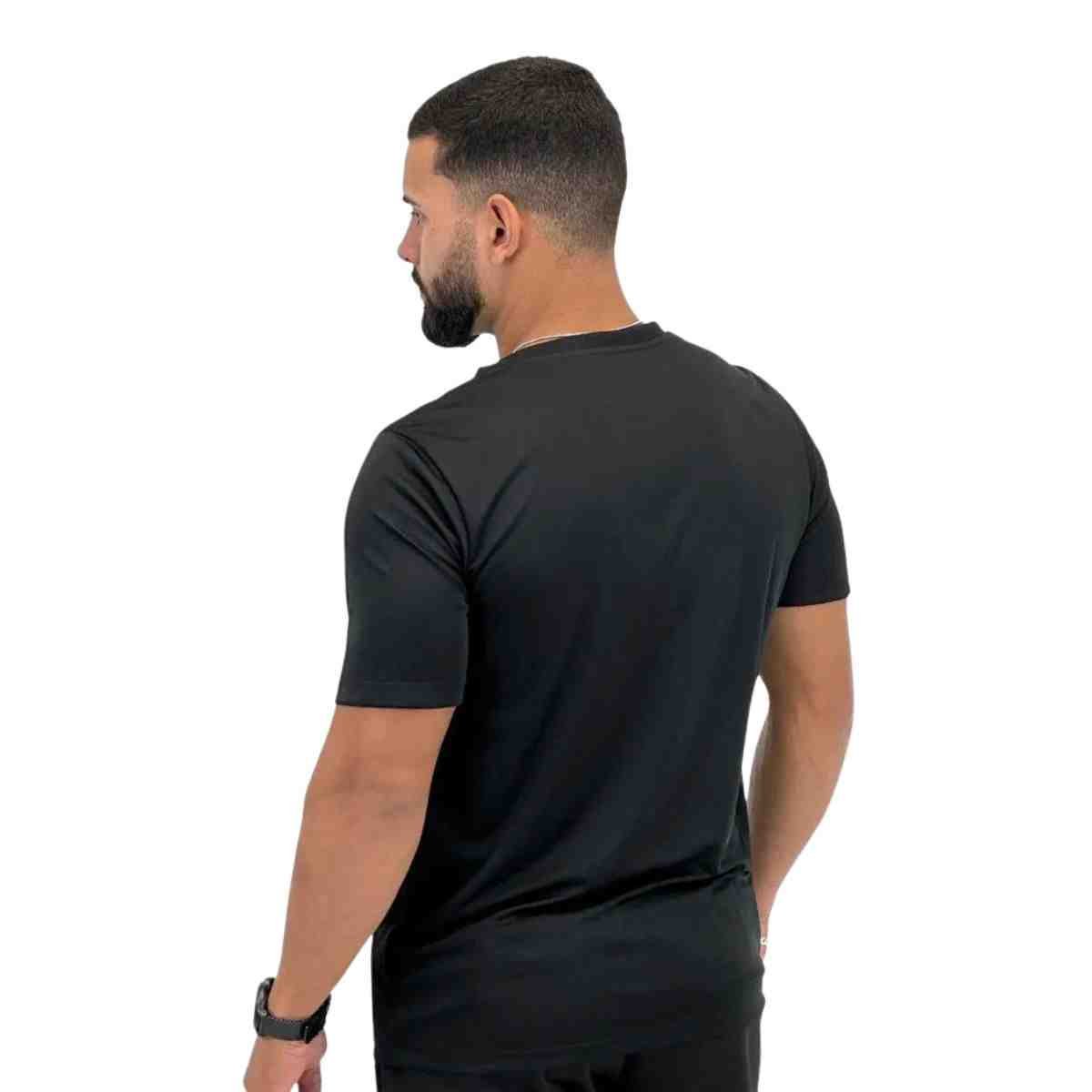 Camiseta Masculina Puma Essentials Logo Poly Preta Preto 3