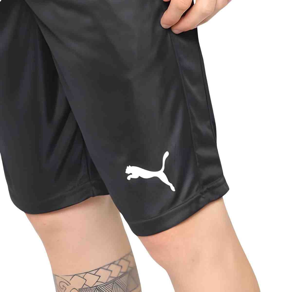 Shorts Masculino Longo Puma Active Interlock 8 Preto Preto 2