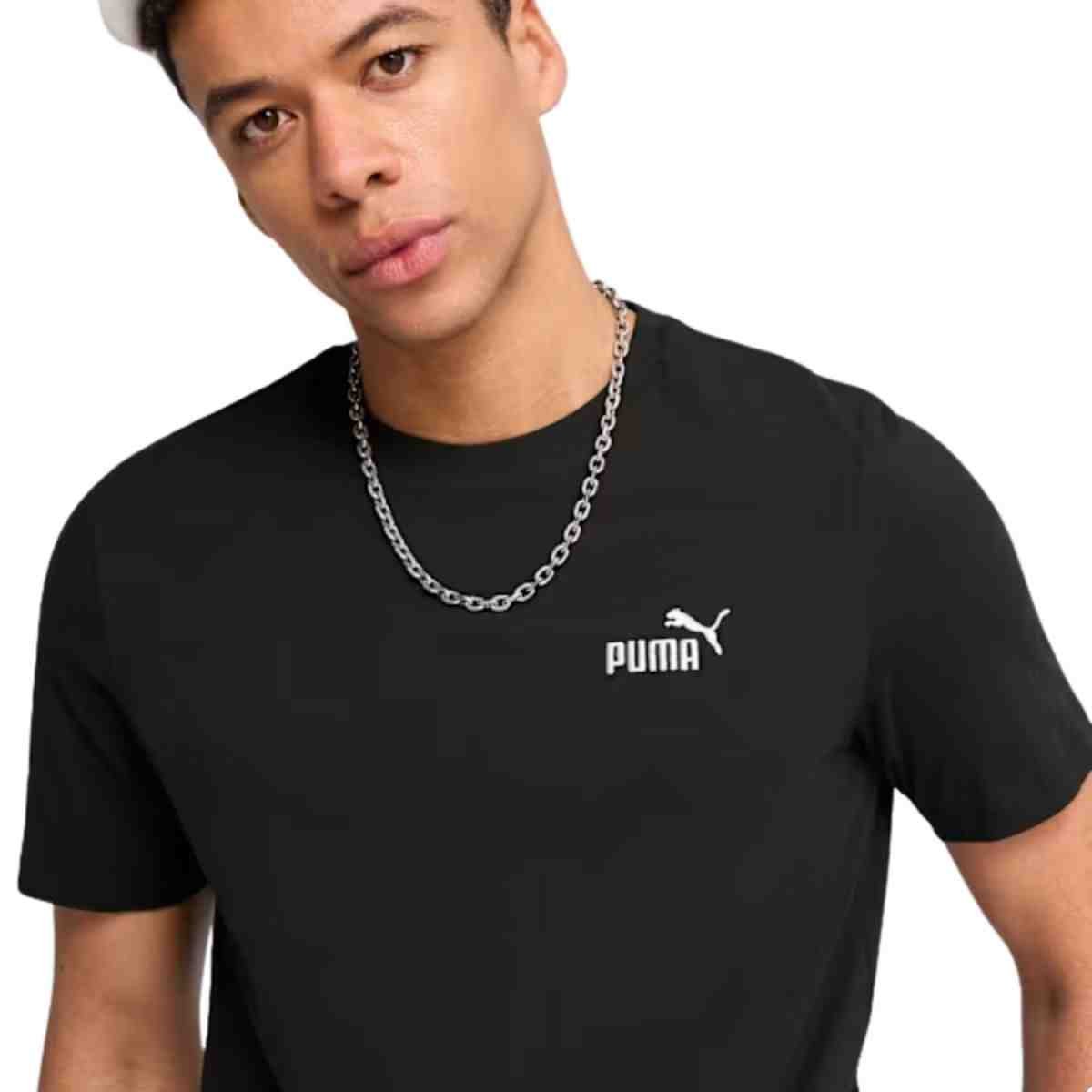 Camiseta Masculina Puma Essentials Small No. 1 Logo Preta