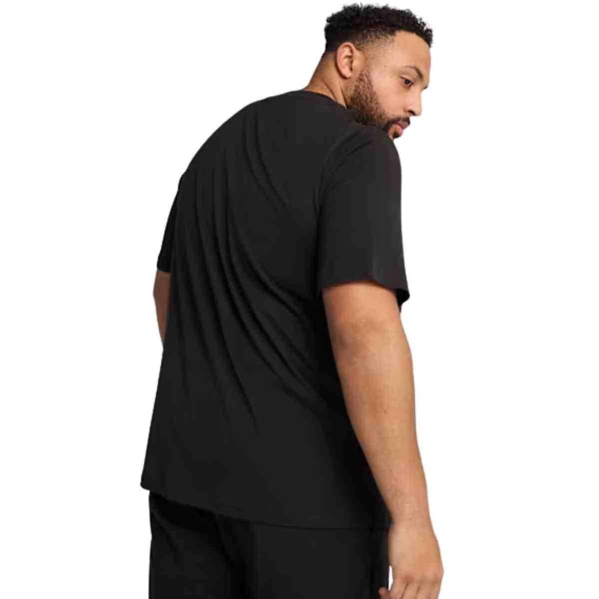 Camiseta Masculina Puma Essentials Small No. 1 Logo Preta Preto 3