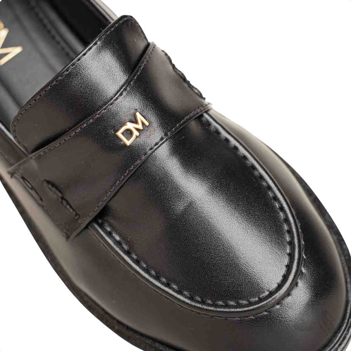 Mocassim Feminino Dm Sintético Tratorado Madrid Preto Preto 3