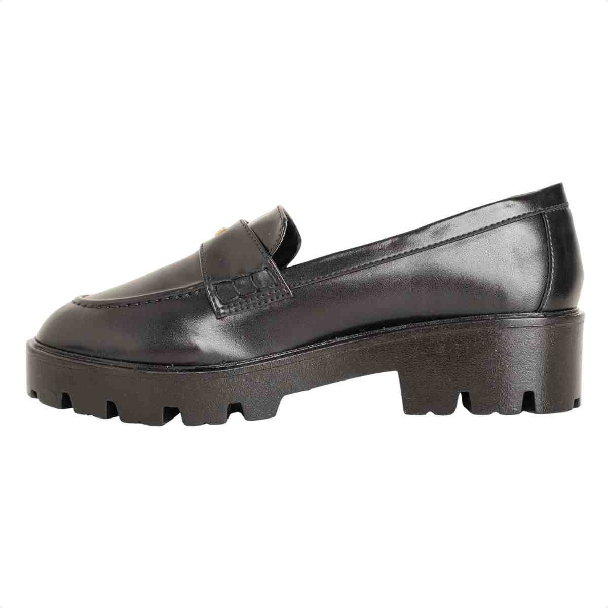 Mocassim Feminino Dm Sintético Tratorado Madrid Preto Preto 5