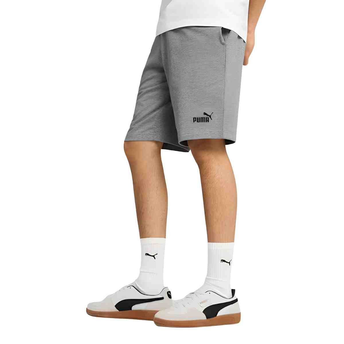 Shorts Masculino Longo Puma Essentials No. 1 Logo Jersey Cinza