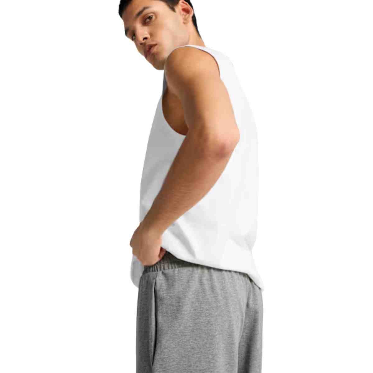 Shorts Masculino Longo Puma Essentials No. 1 Logo Jersey Cinza Cinza 2