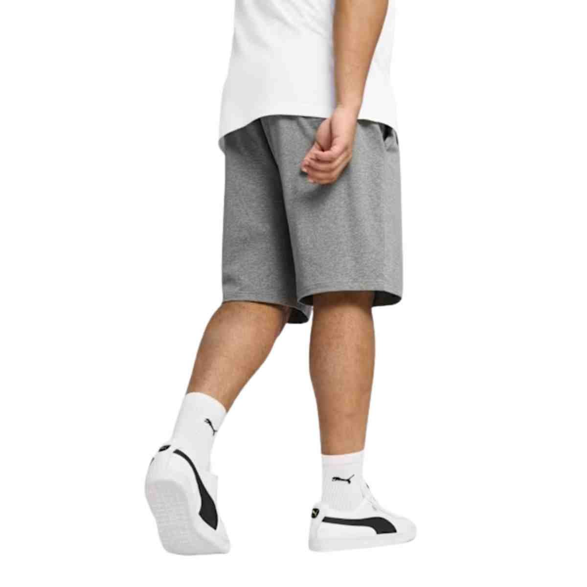 Shorts Masculino Longo Puma Essentials No. 1 Logo Jersey Cinza Cinza 3