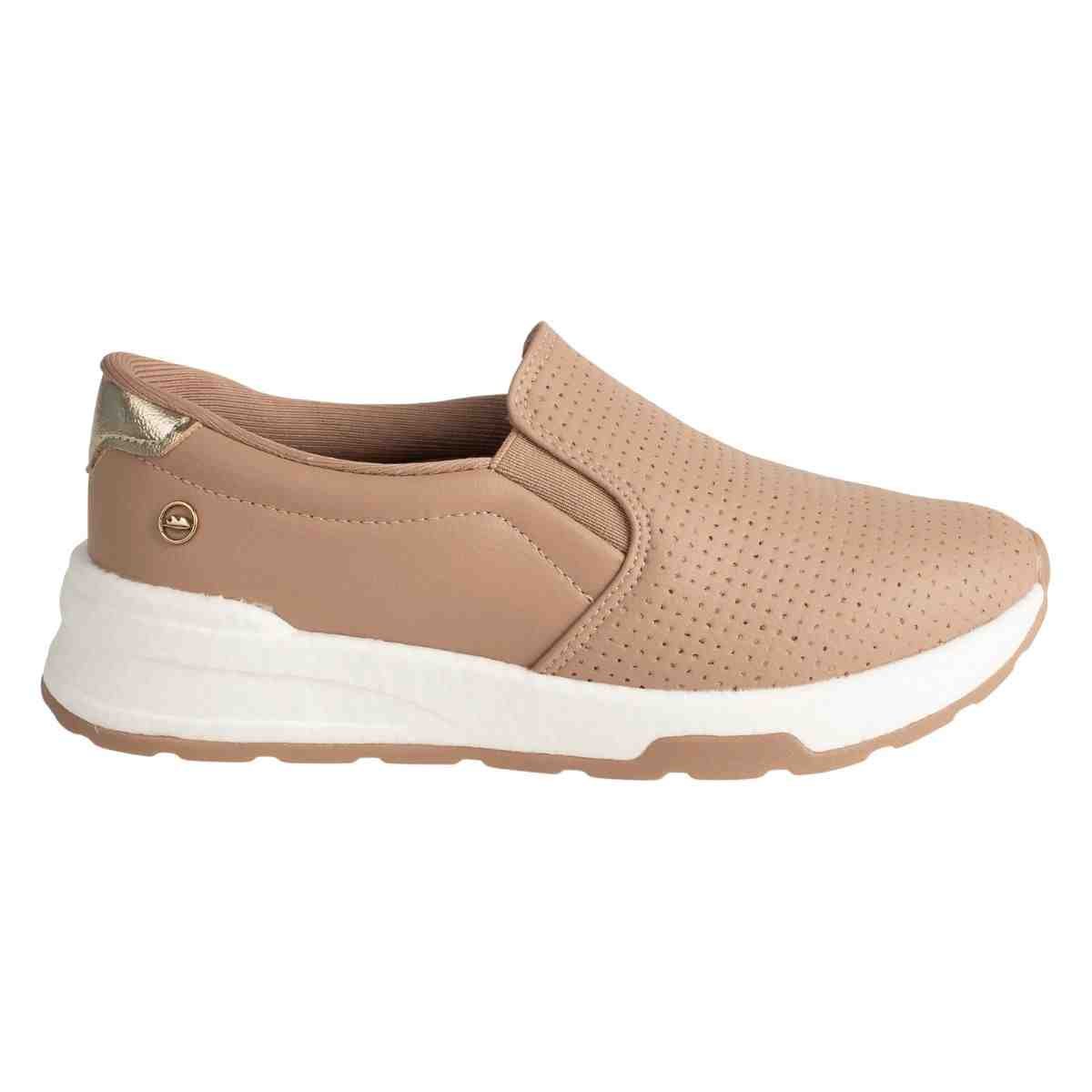 Tênis Moda Casual Feminino Dakota Bege