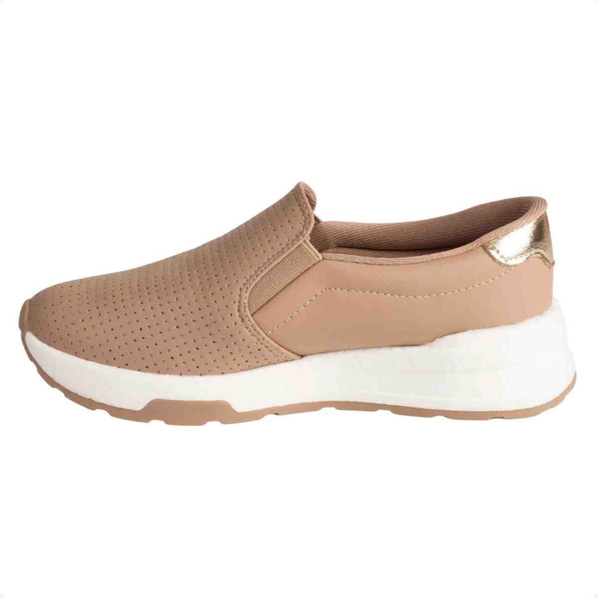 Tênis Moda Casual Feminino Dakota Bege Bege 4