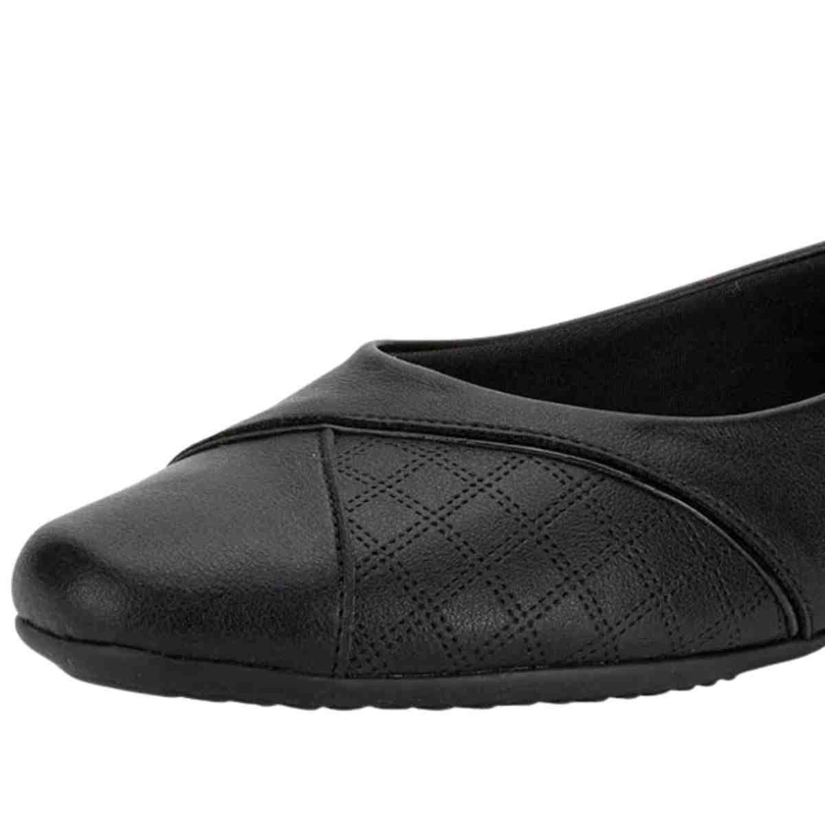 Sapatilha Feminina Bico Quadrado Piccadilly Preta Preto 5