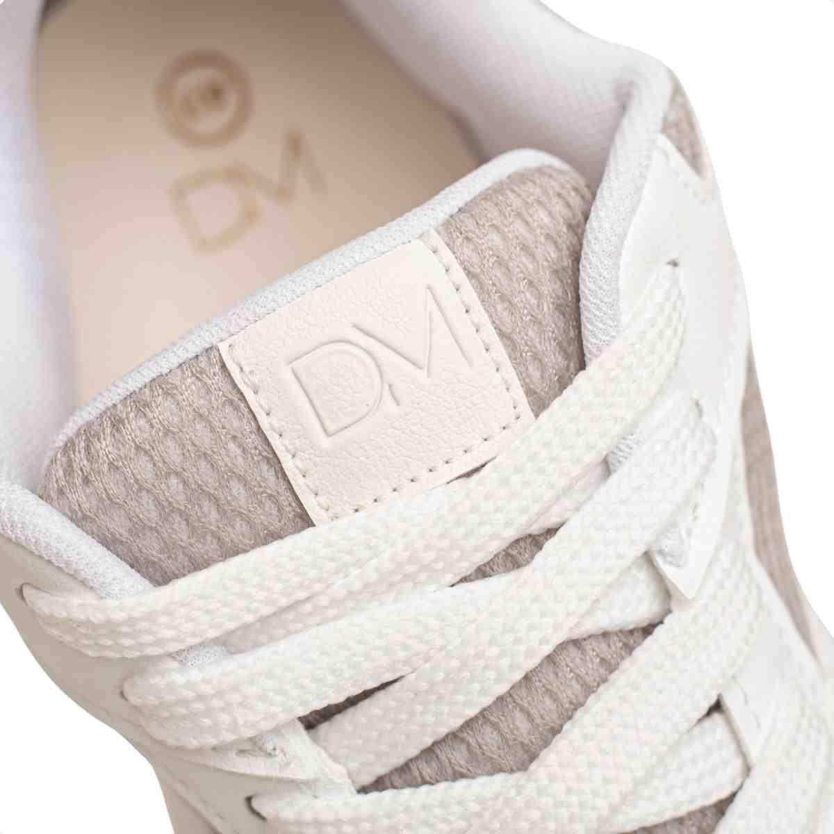 Tênis Feminino Casual Chunky Dm Branco E Prata Branco 3