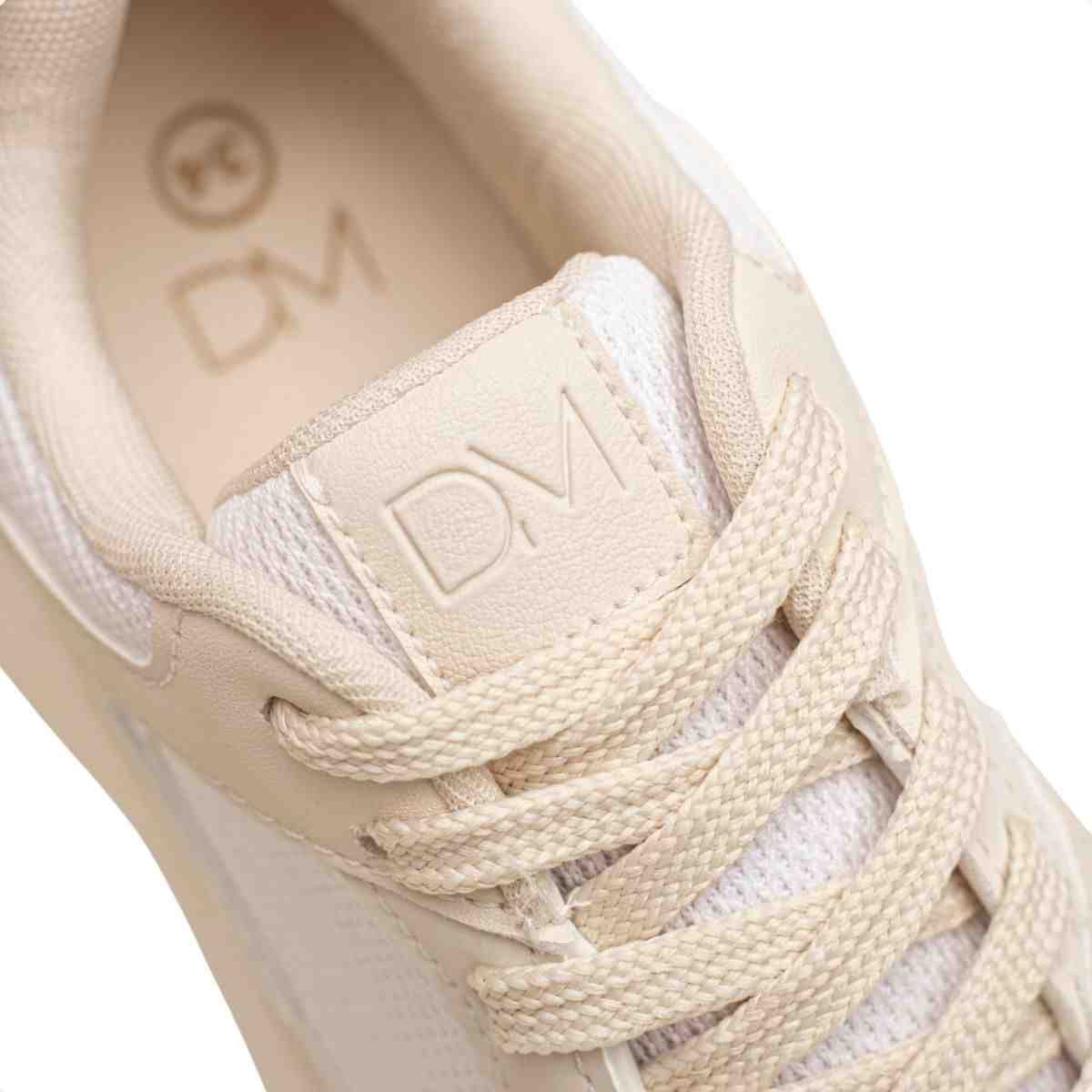 Tênis Feminino Casual Chunky Dm Off White Bege 3