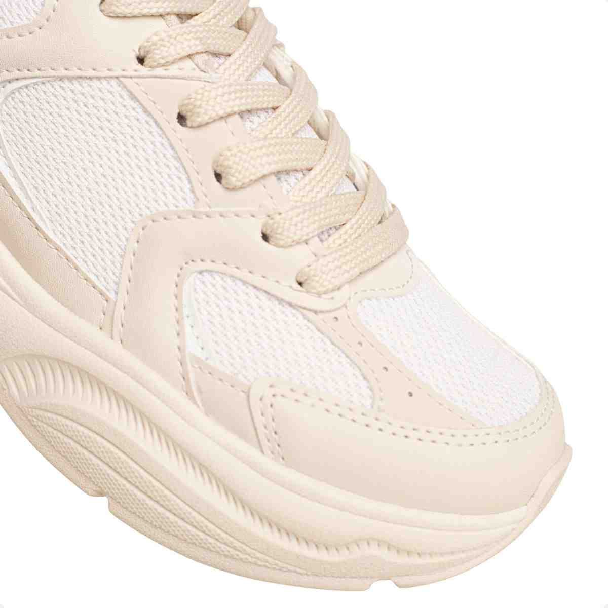 Tênis Feminino Casual Chunky Dm Off White Bege 7