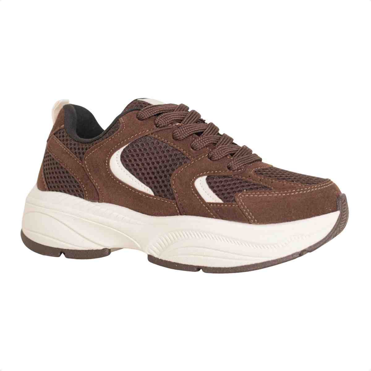 Tênis Feminino Casual Chunky Dm Marrom Marrom 2