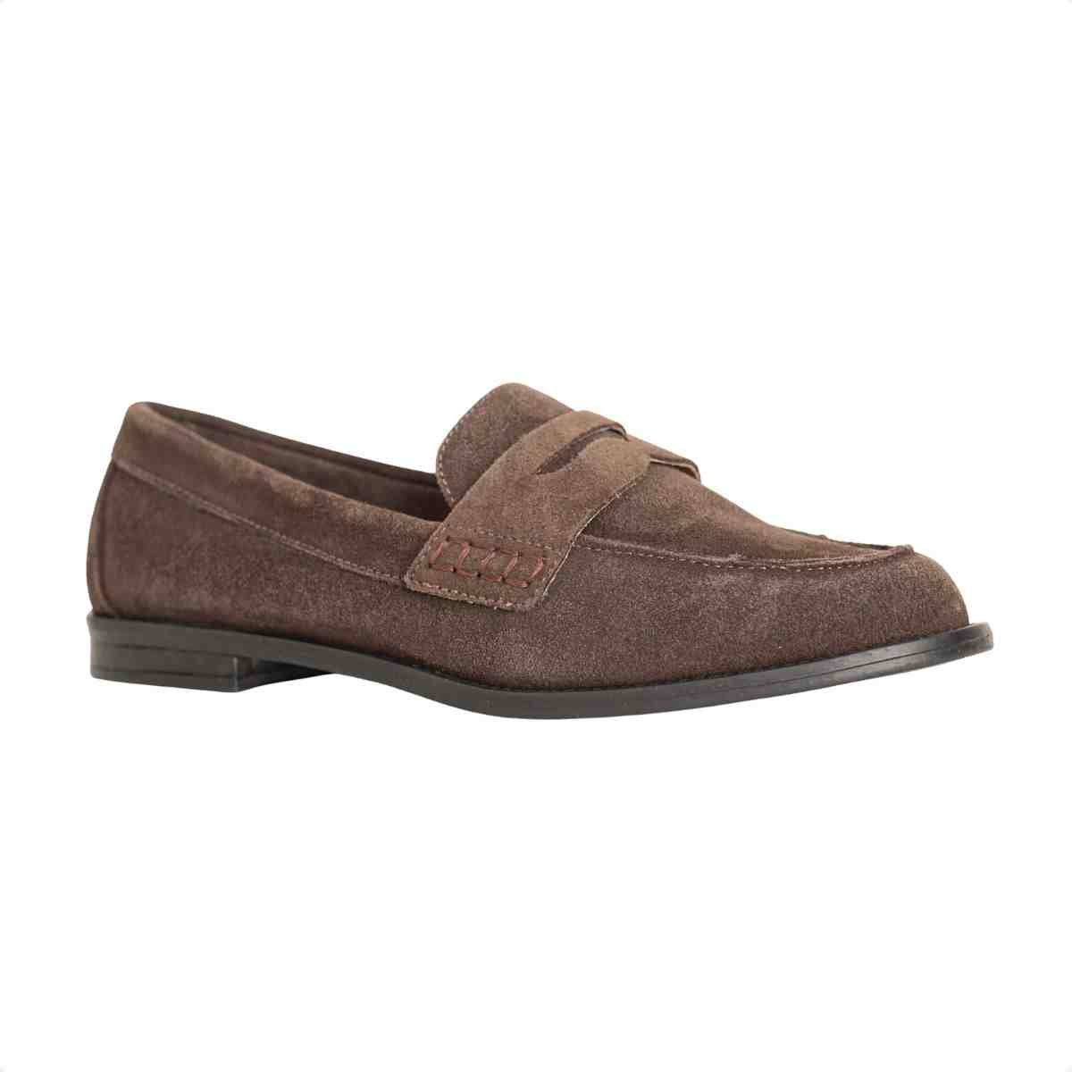 Sapato Feminino Dm Mocassim Camurça Café Marrom 2
