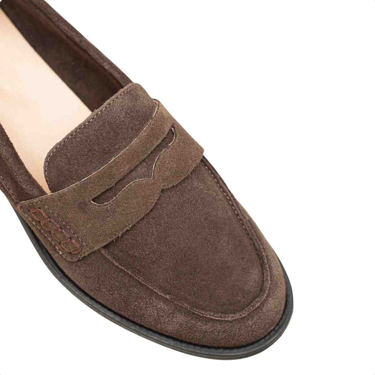 Sapato Feminino Dm Mocassim Camurça Café Marrom 3