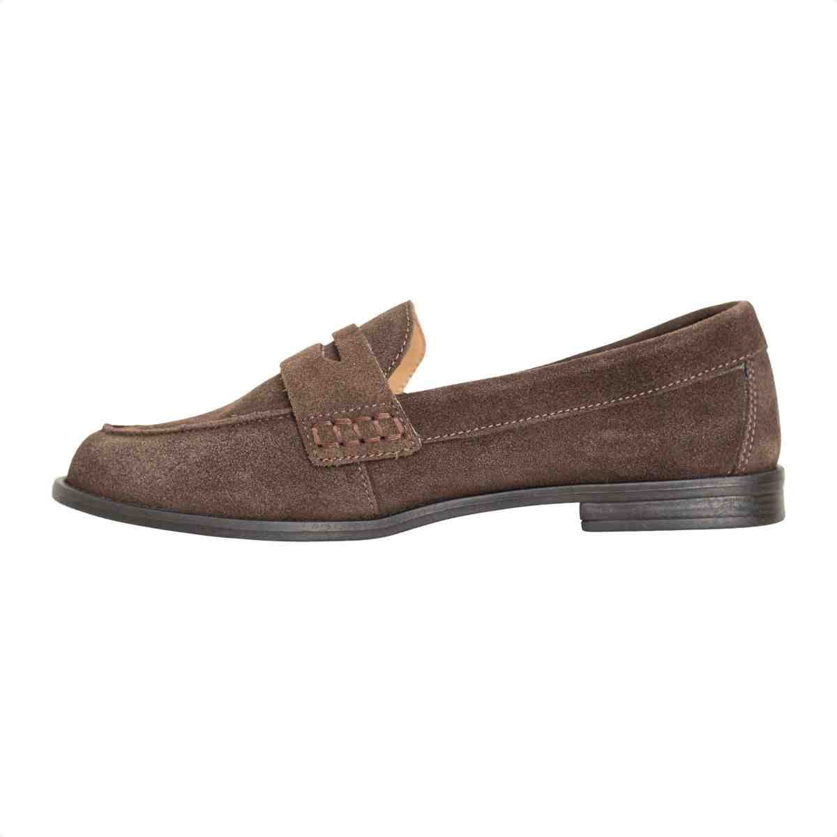 Sapato Feminino Dm Mocassim Camurça Café Marrom 5