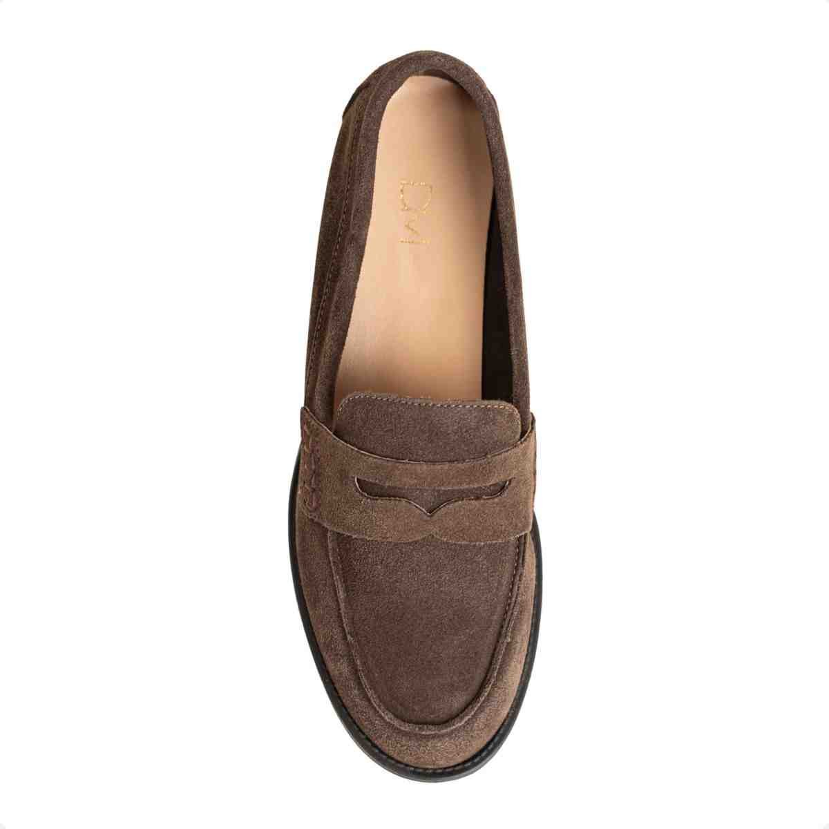 Sapato Feminino Dm Mocassim Camurça Café Marrom 6