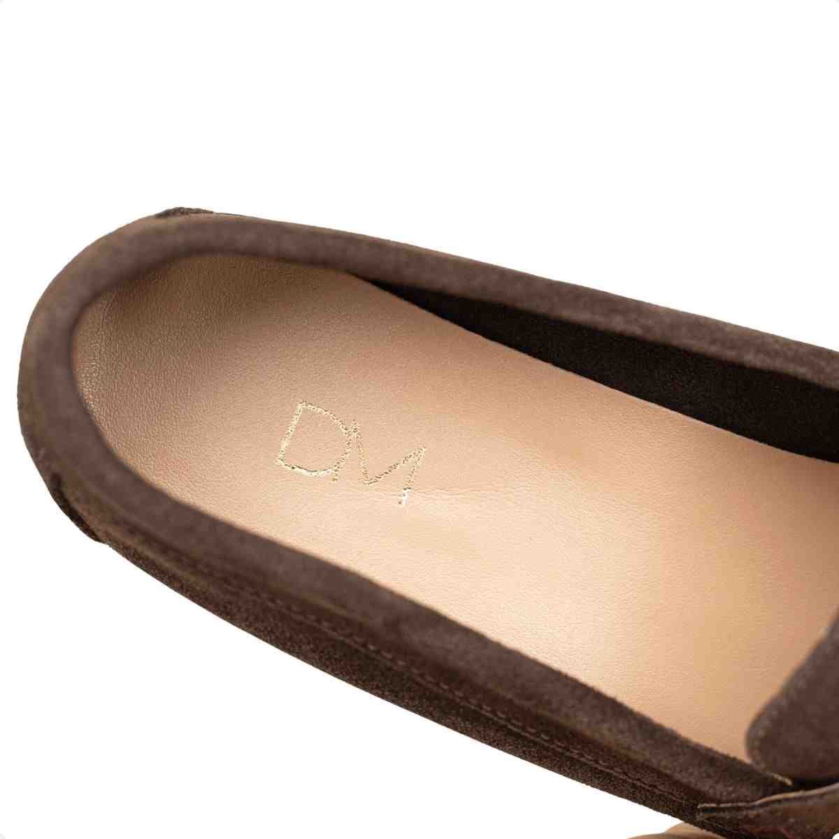 Sapato Feminino Dm Mocassim Camurça Café Marrom 7