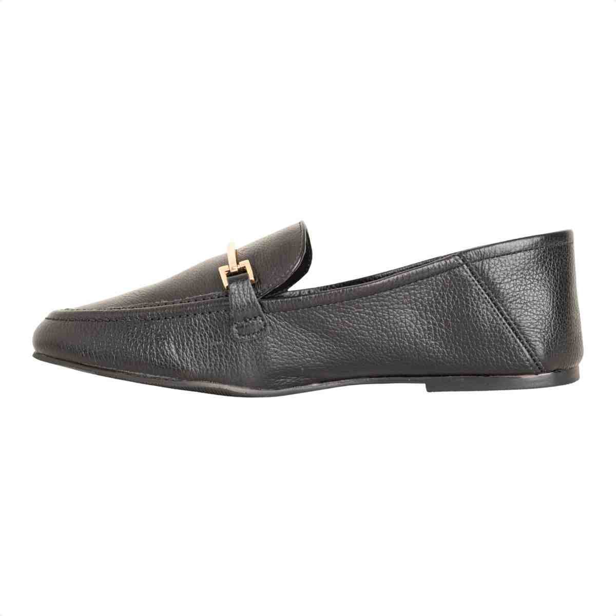 Sapato Feminino Dm Mocassim Camurça Preto Preto 5