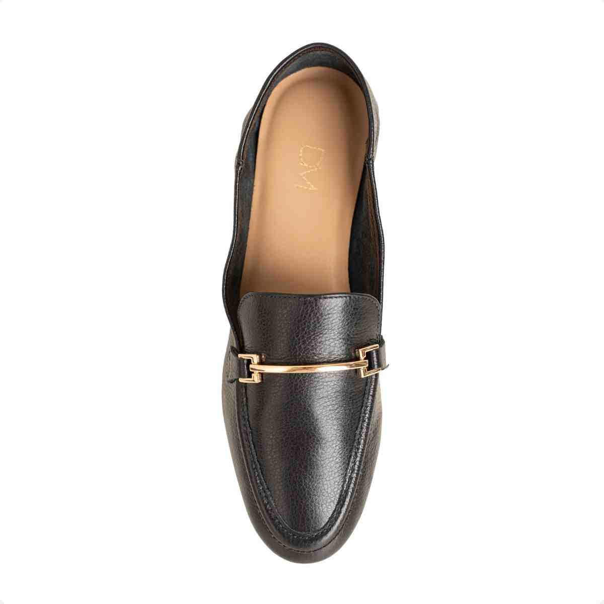 Sapato Feminino Dm Mocassim Camurça Preto Preto 6