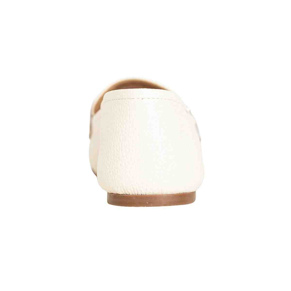 Sapato Feminino Dm Mocassim Em Couro Camurça Off White Branco 4