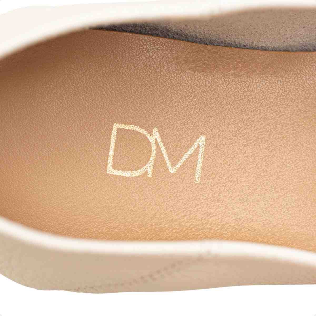 Sapato Feminino Dm Mocassim Em Couro Camurça Off White Branco 7