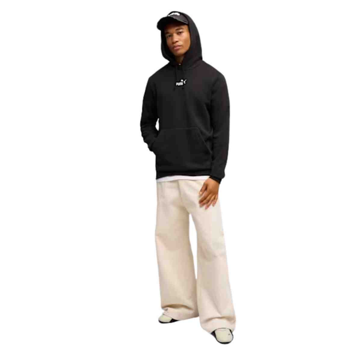 Jaqueta Masculina Moletom Puma Essentials Preta Preto 2