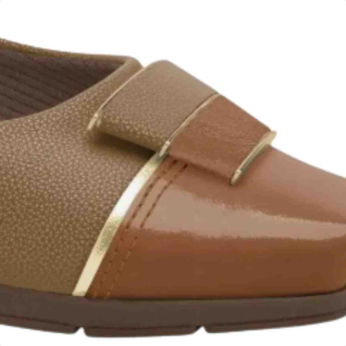 Sapatilha Feminina Bico Quadrado Piccadilly Ocre Mascavo Marrom 4