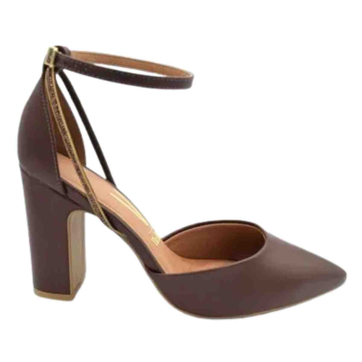 Sapato Feminino Scarpin Vizzano Marrom