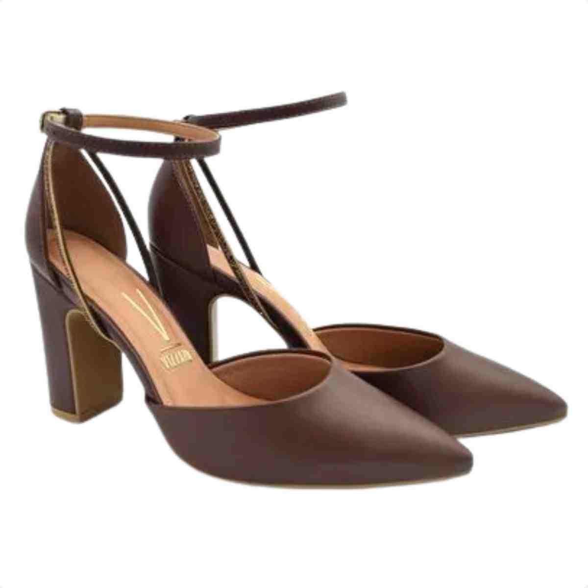 Sapato Feminino Scarpin Vizzano Marrom Marrom 2
