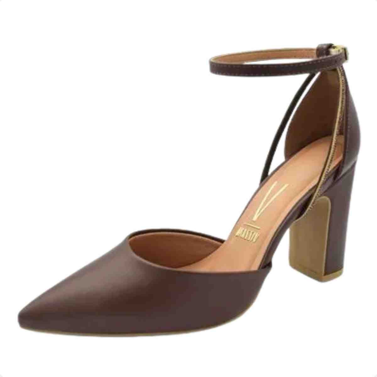 Sapato Feminino Scarpin Vizzano Marrom Marrom 4
