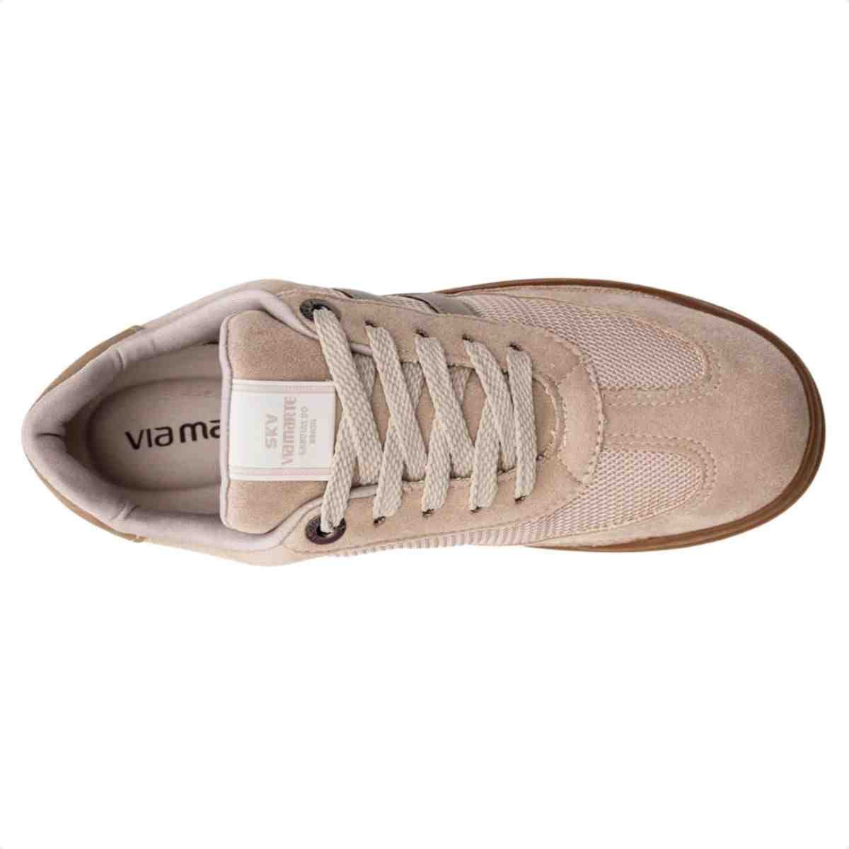 Tênis Casual Feminino Via Marte Porcelana Bege 4