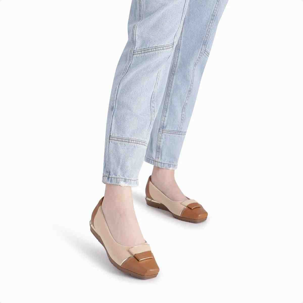 Sapatilha Feminina Piccadilly Nude Mascavo Bege 2