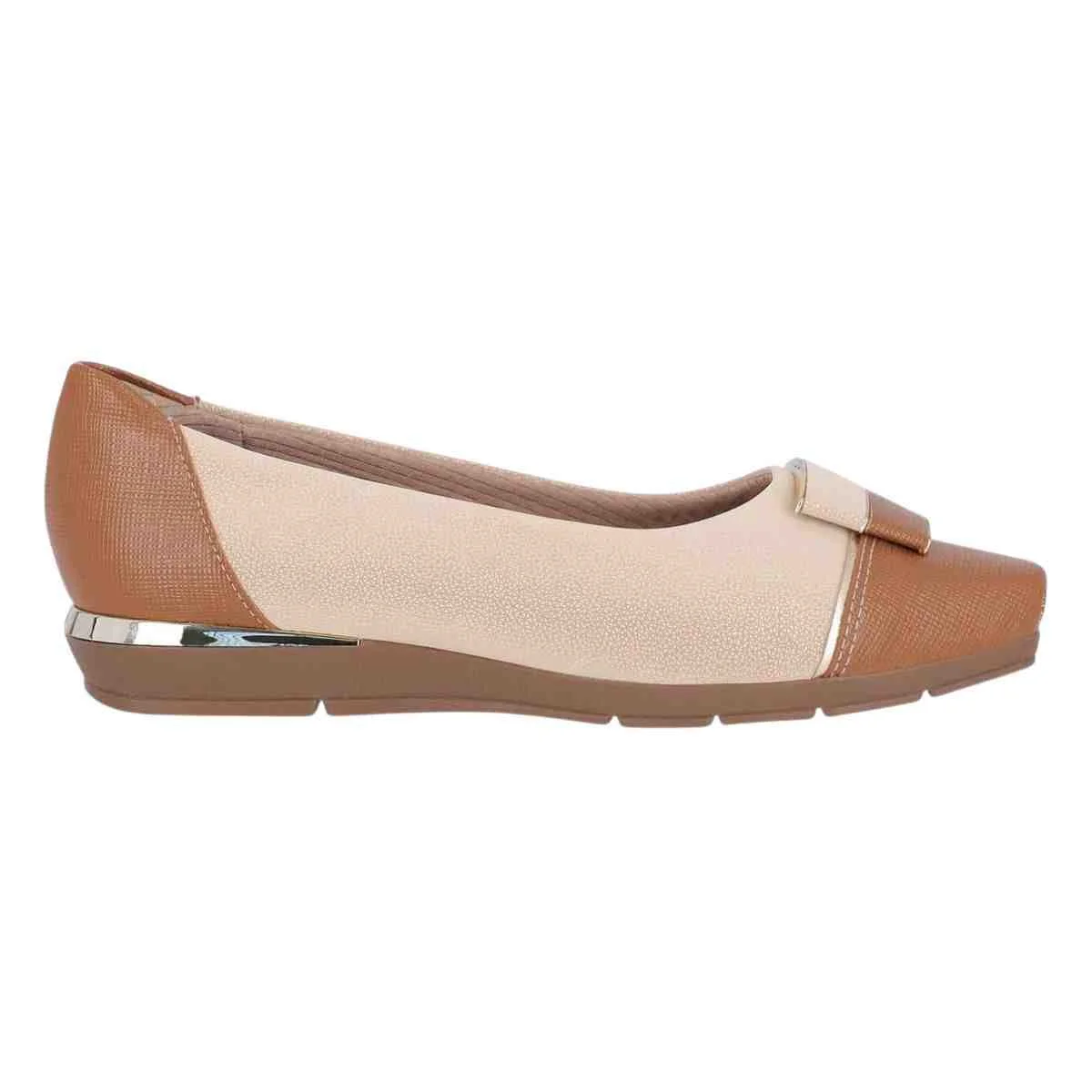 Sapatilha Feminina Piccadilly Nude Mascavo Bege 1