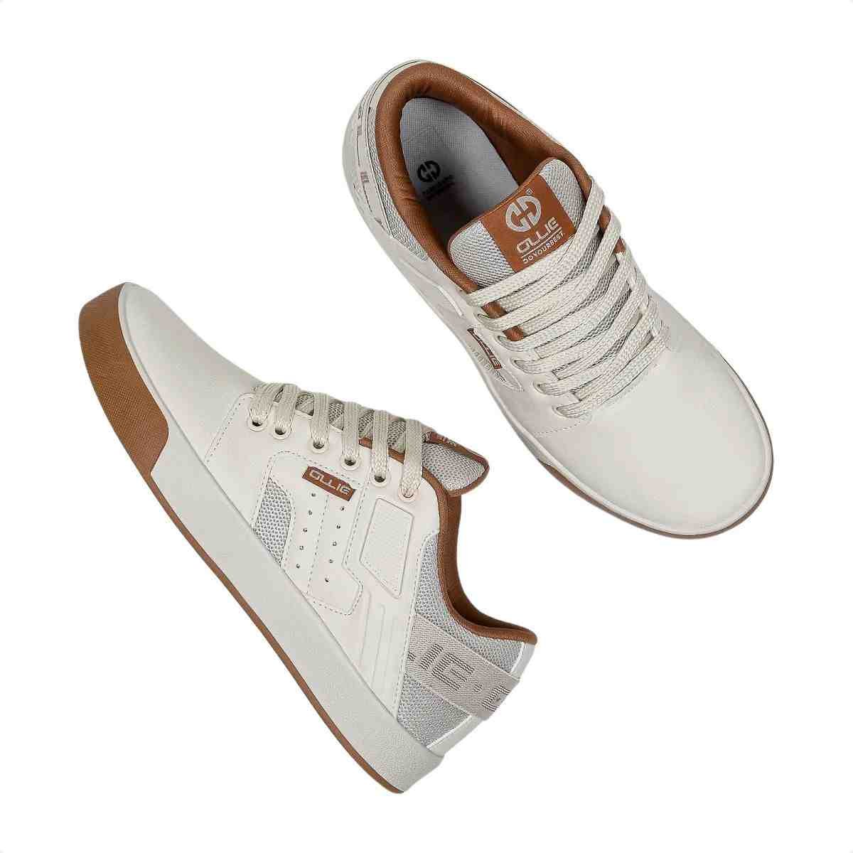 Tenis Street Masculino Ollie Neo3 Bege Branco 5
