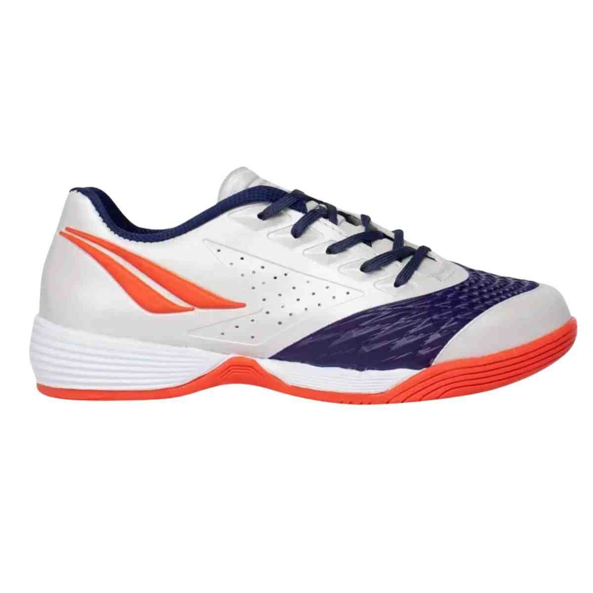 Chuteira Indoor Infantil Penalty Max 200 Kids Branca E Vermelha