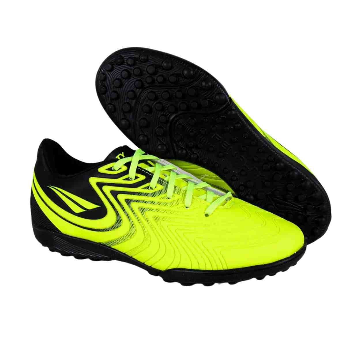 Chuteira Society Masculina Penalty Bravo Y-4 Amarela Verde/Preto 2