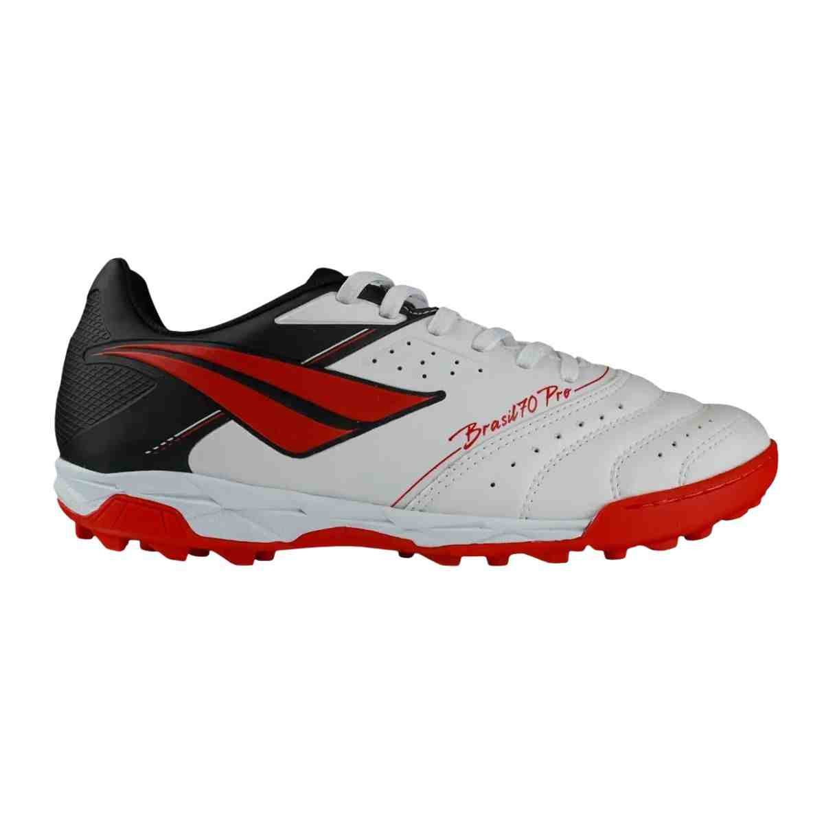 Chuteira Society Masculina Penalty Brasil 70 Pro Branca E Vermelha