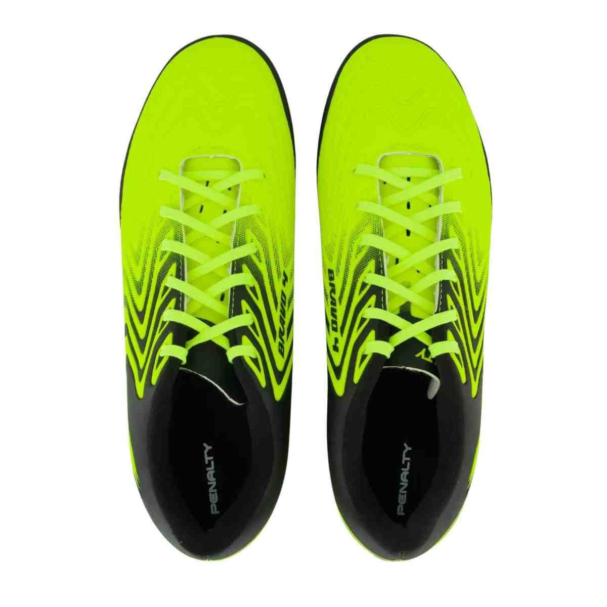 Chuteira Indoor Masculna Penalty Bravo Amarela Verde 3