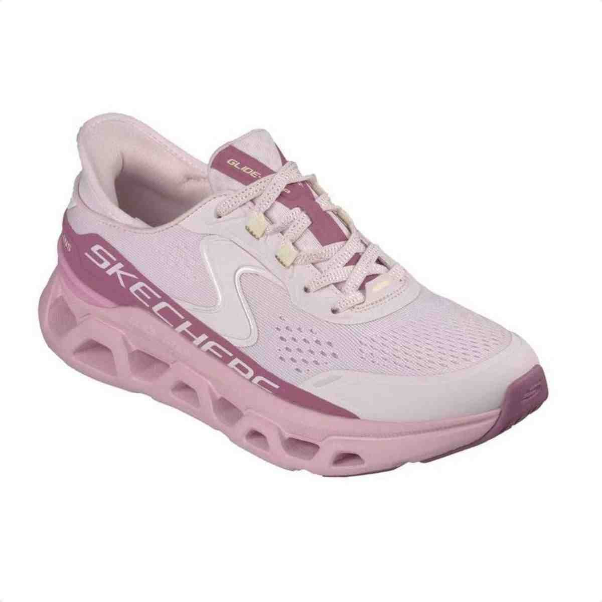 Tenis De Corrida Feminino Skechers Glide Step Altus Rosa Rosa 2