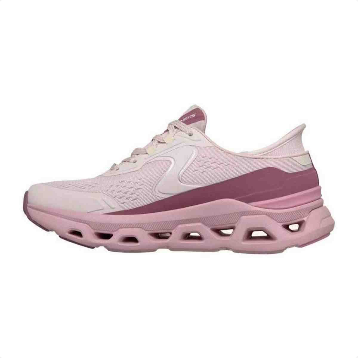 Tenis De Corrida Feminino Skechers Glide Step Altus Rosa Rosa 3