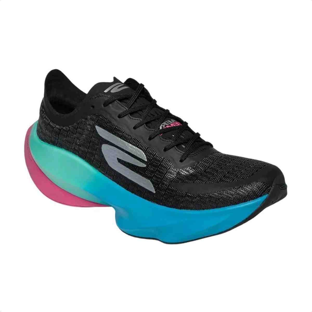 Tenis De Corrida Masculino Skechers Skx Aero Tempo Multicolor Preto 2