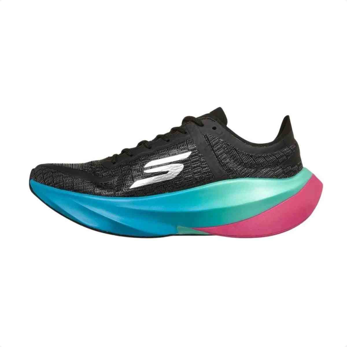 Tenis De Corrida Masculino Skechers Skx Aero Tempo Multicolor Preto 3