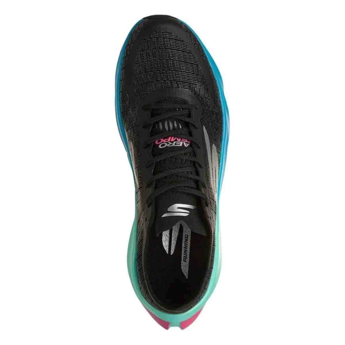 Tenis De Corrida Masculino Skechers Skx Aero Tempo Multicolor Preto 4