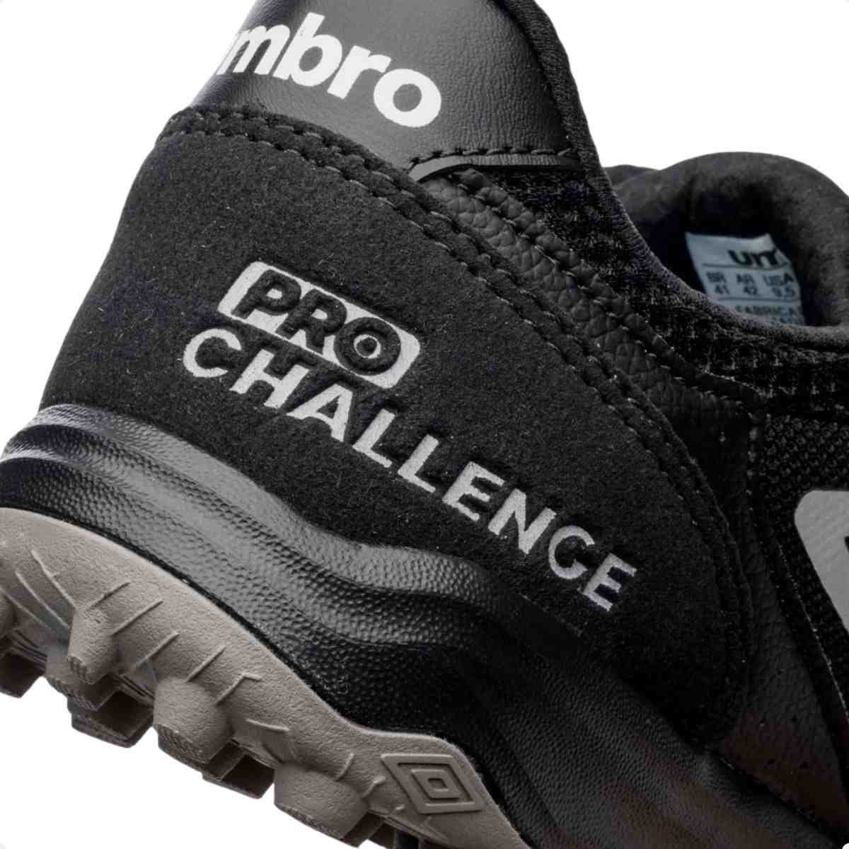Chuteira Society Masculina Umbro Pro Challenge Uptake Preta Preto 7