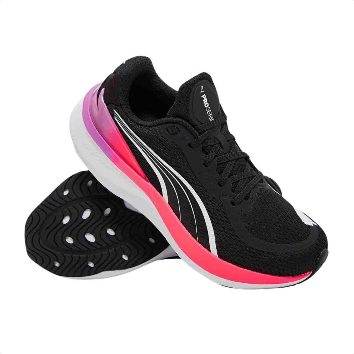 Tenis De Corrida Feminino Puma Scend Pro 2 Preto Com Rosa Preto 2